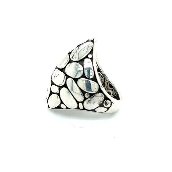 John Hardy Estate Ladies Kali Pebble Marquise Dome Ring Size 6 Silver JH10 - Picture 12 of 13